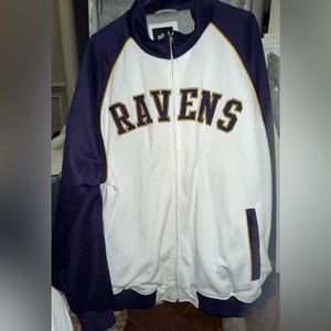 Mens Like New NFL Ravens Full Zip Jacket XXL